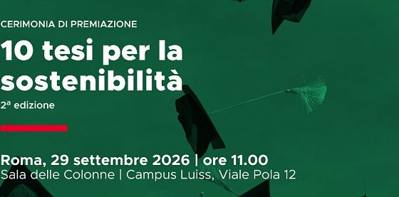 10 tesi per la sostenibilità, II edizione - Cerimonia di premiazione